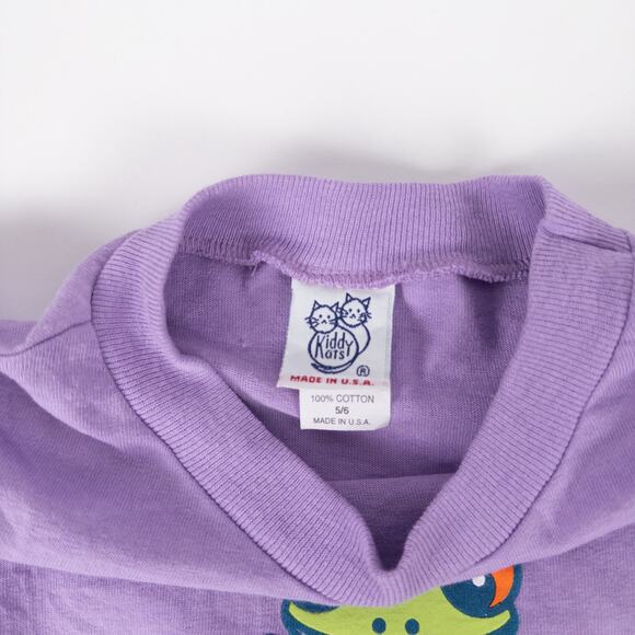 Kiddy Kats New England Aquarium Frog Single Stitch Tee Purple Sz 5/6 - Picture 6 of 8